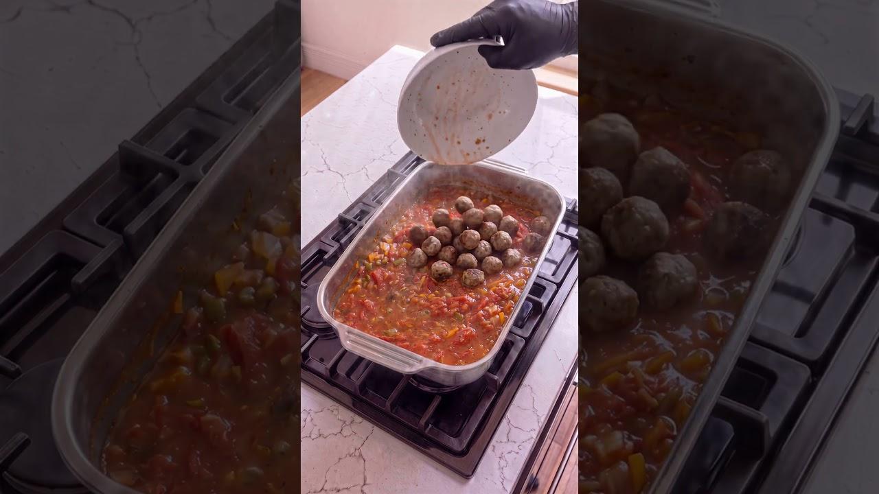 Cheesy Meatball and Mashed Potato Bake