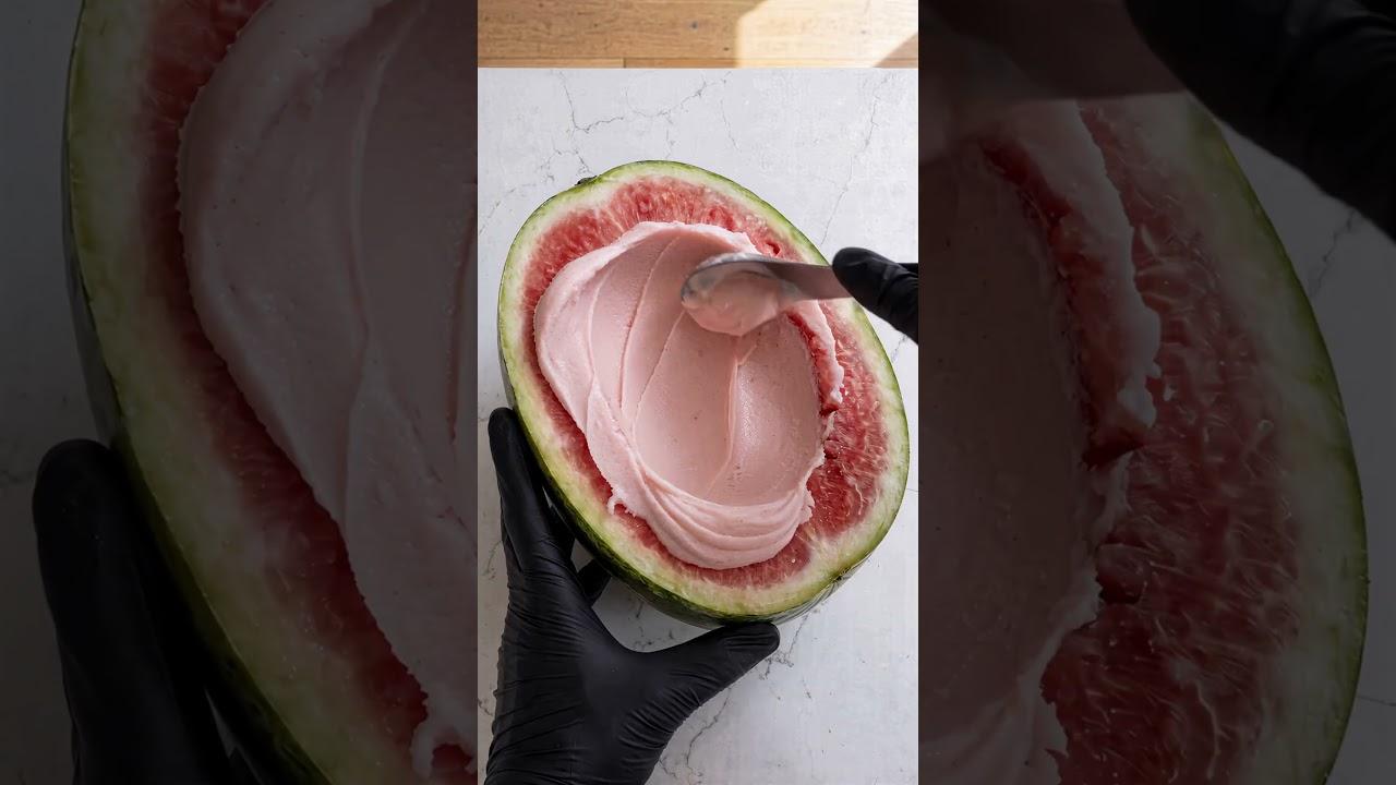Creamy Watermelon Ice Cream 🍉🍯🍦